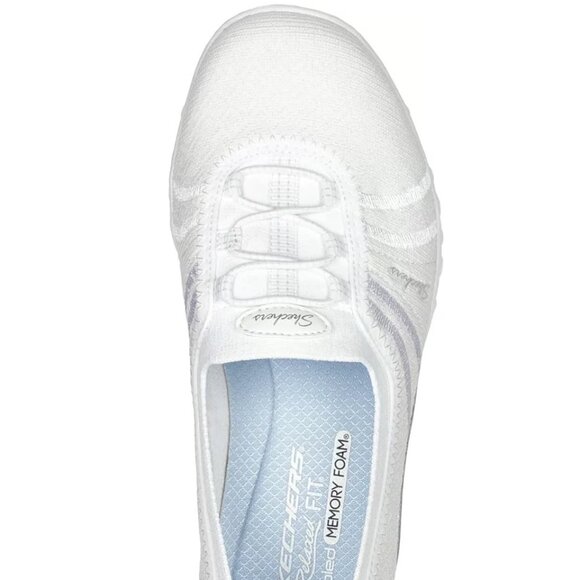 New Skechers Off White Relaxed Fit Breathe Easy Slip-On Sneaker 7.5 NWOB - Picture 4 of 8